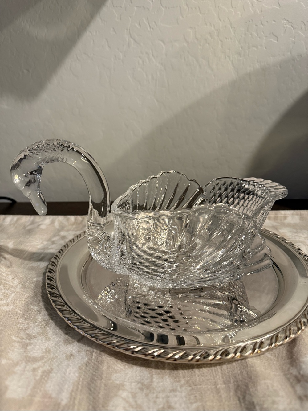 Ashland Clear Glass Swan Serving Dish